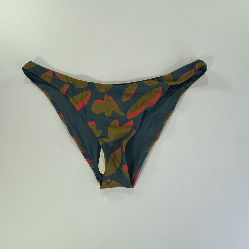 prAna Lahari Classic Bikini Bottom Catalina Indo Disco Teal Abstract Size XL NWT